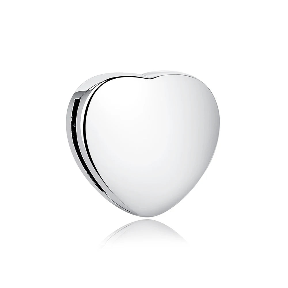 New 925 Sterling Silver A–Z Alphabet Heart Clip Charm | Love Letter Bead for Original Bracelet DIY Women’s Jewelry