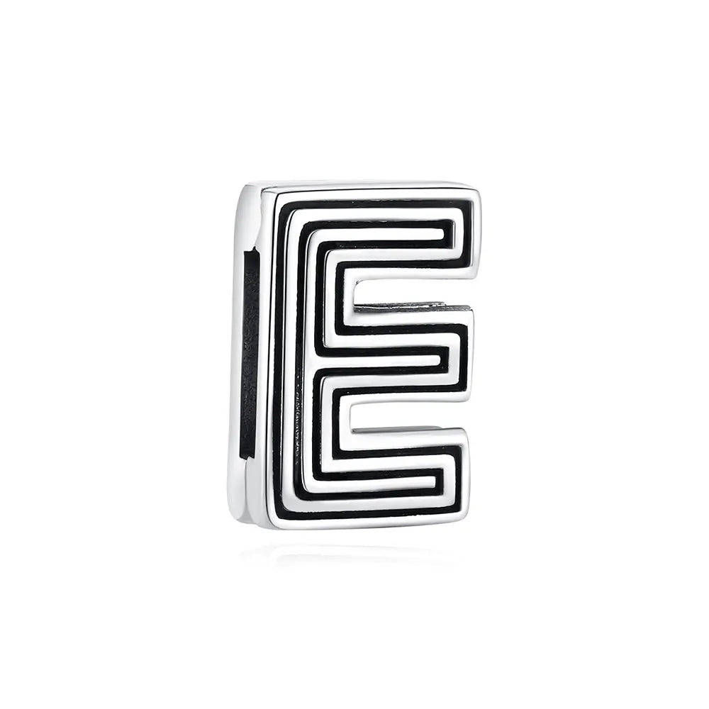 New 925 Sterling Silver A–Z Alphabet Heart Clip Charm | Love Letter Bead for Original Bracelet DIY Women’s Jewelry