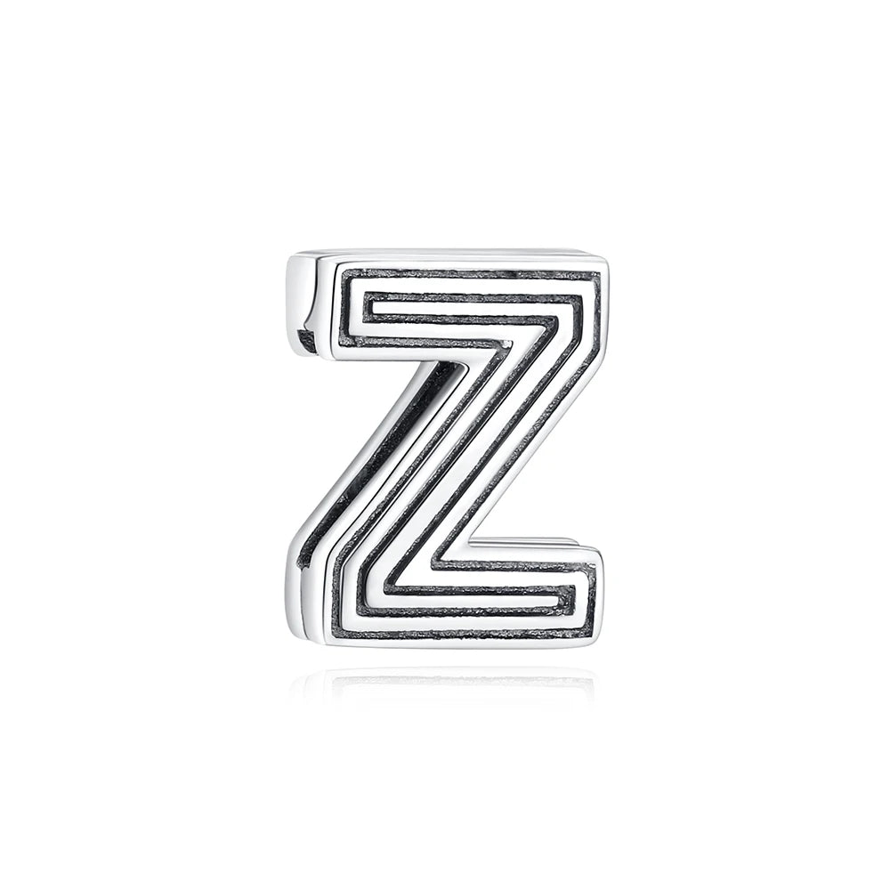 New 925 Sterling Silver A–Z Alphabet Heart Clip Charm | Love Letter Bead for Original Bracelet DIY Women’s Jewelry