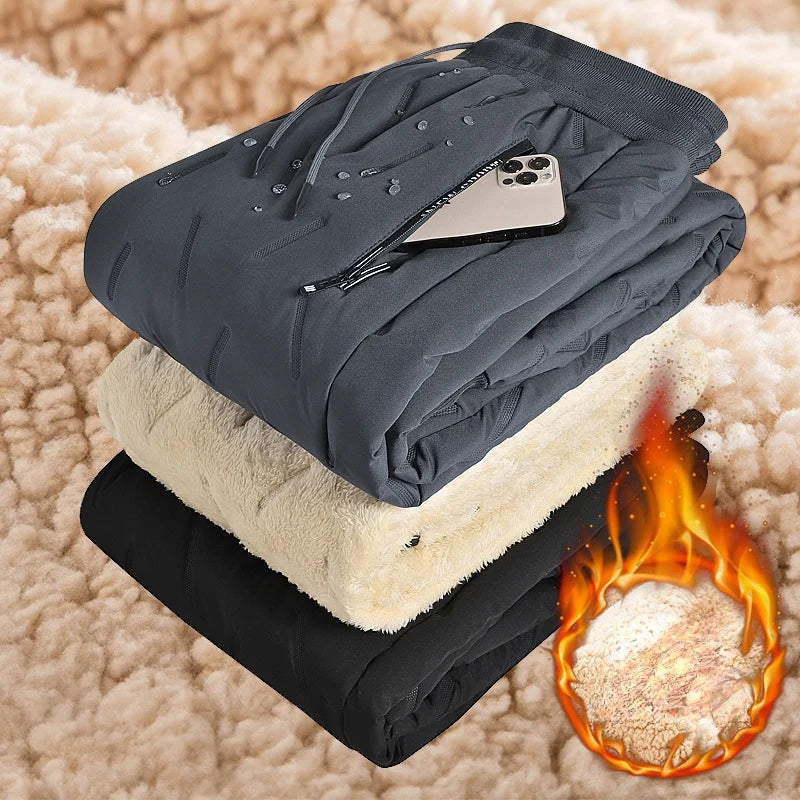 Winter Warm Lambswool Thicken Women Sweatpants | Fleece-Lined Joggers | Windproof Thermal Pants for Ladies