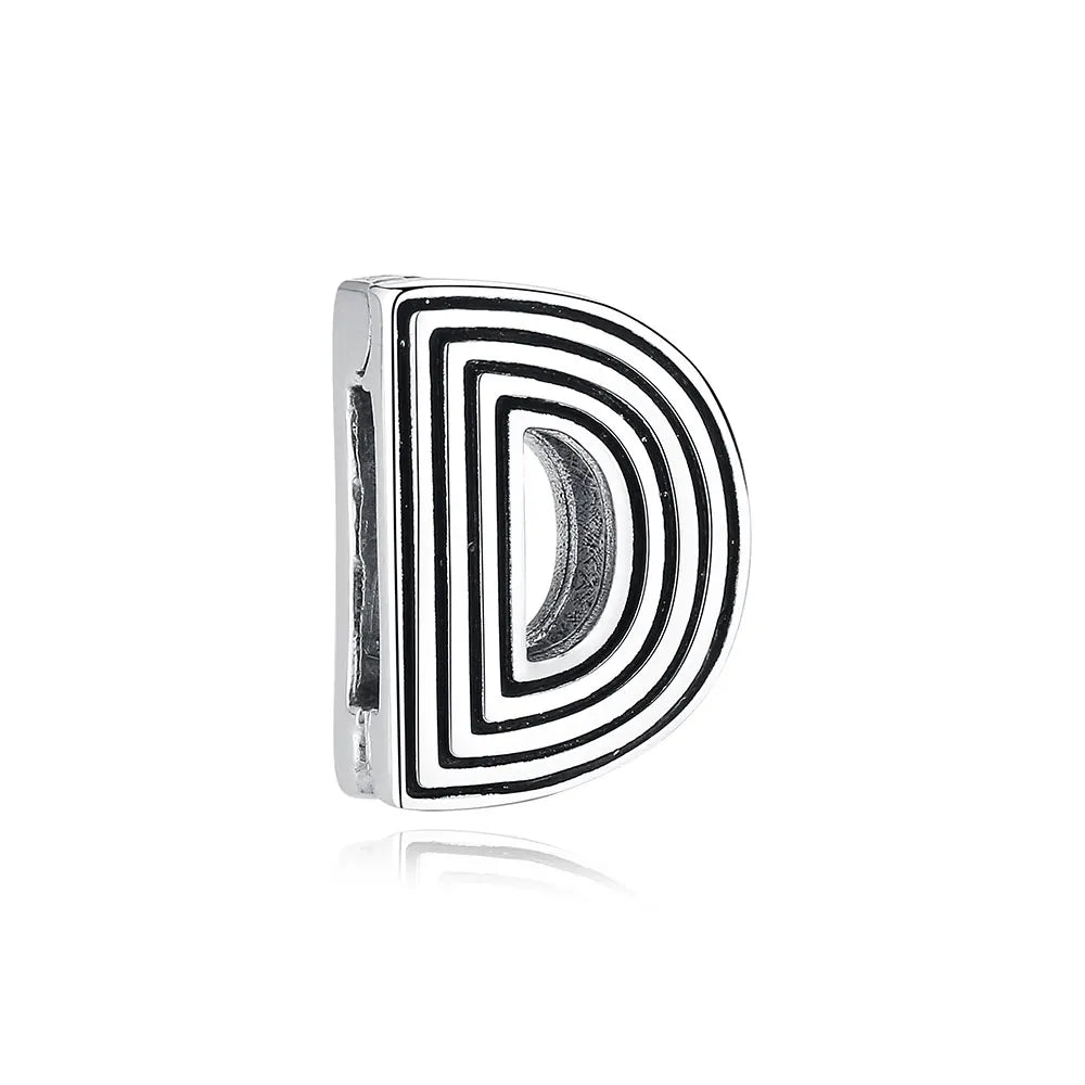 New 925 Sterling Silver A–Z Alphabet Heart Clip Charm | Love Letter Bead for Original Bracelet DIY Women’s Jewelry