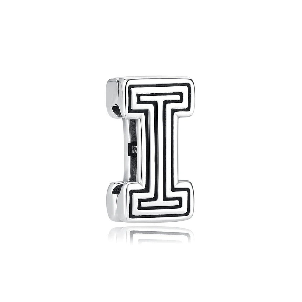 New 925 Sterling Silver A–Z Alphabet Heart Clip Charm | Love Letter Bead for Original Bracelet DIY Women’s Jewelry