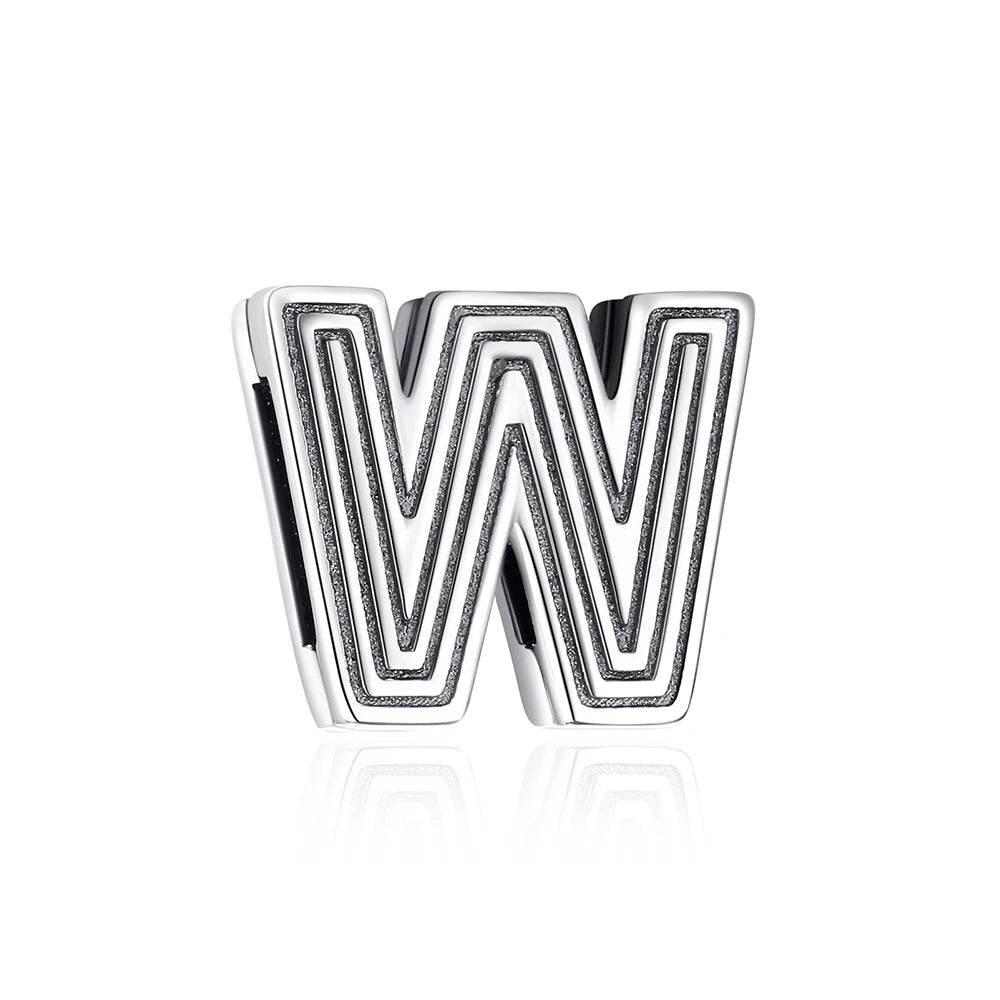 New 925 Sterling Silver A–Z Alphabet Heart Clip Charm | Love Letter Bead for Original Bracelet DIY Women’s Jewelry