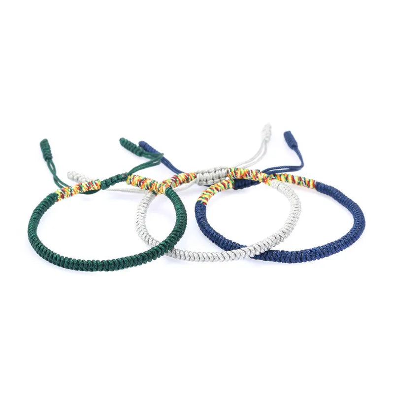 Multicolor Tibetan Knot Rope Bracelet | Handmade Lucky Charm Friendship Bracelet for Women & Men