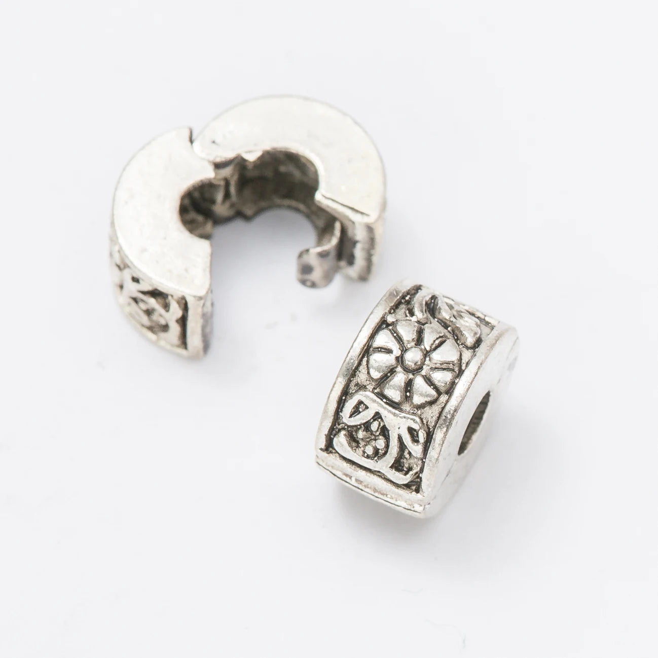 Silver Plated Positioning Plug Charms Beads | 5Pcs European DIY Beads Fit Pandora Bracelets & Bangles – Fashion Jewelry