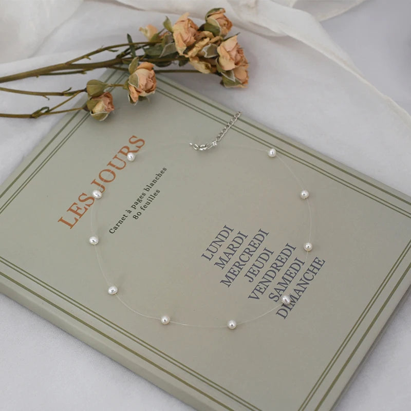 ASHIQI Natural Freshwater Pearl Necklace – 925 Sterling Silver Fashion Jewelry for Girls & Women