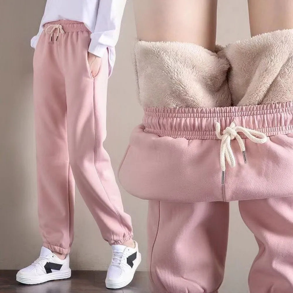 Women’s Winter Warm Leggings – Thick Fleece Plus Size Long Pants | Fashion Casual Solid Color Trousers