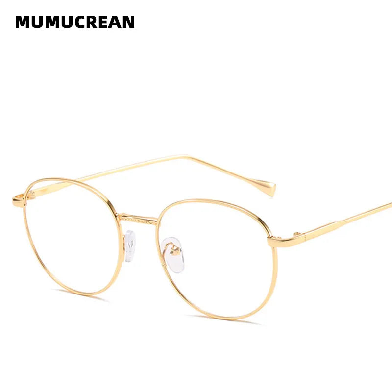 Unisex Metal Round Frame Blue Light Blocking Glasses – Stylish Anti-Blue Light Eyewear for Men & Women