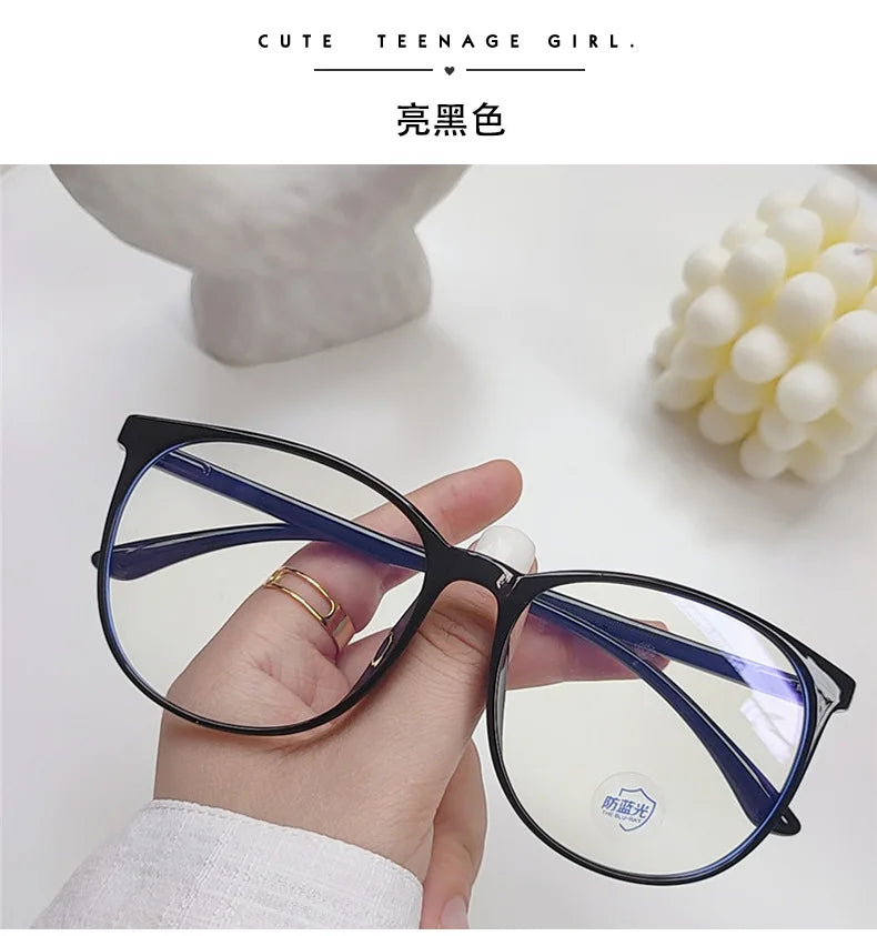 Transparent Computer Glasses Frame – Unisex Anti Blue Light Round Eyewear | Optical Spectacle Eyeglasses for Men & Women