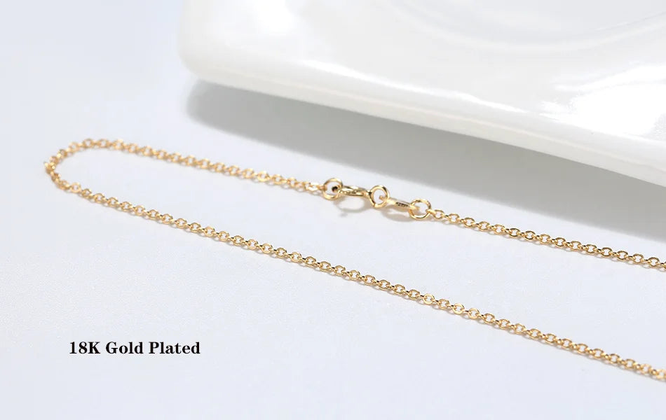 Rinntin 925 Sterling Silver Italian Handmade Chopin Chain Necklace | Simple 1.2mm Women’s Fashion Jewelry SC53