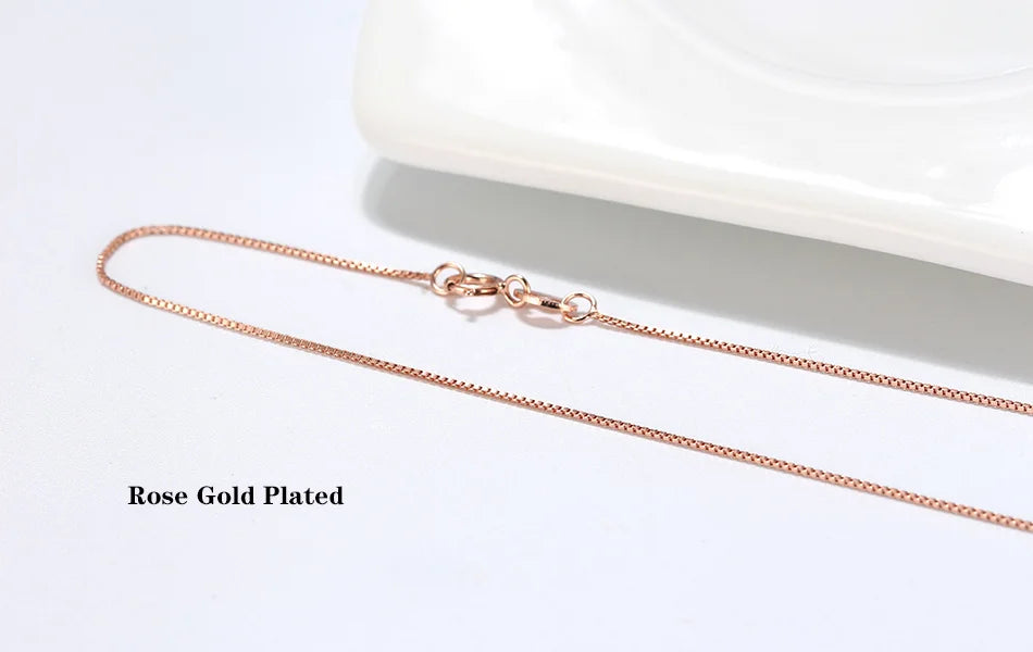 Rinntin 925 Sterling Silver Italian Handmade Chopin Chain Necklace | Simple 1.2mm Women’s Fashion Jewelry SC53