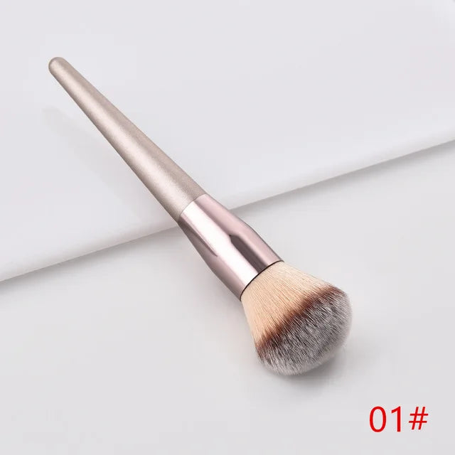Luxury Champagne Makeup Brushes Set For Foundation PowdLuxury Champagne Makeup Brush Set – Foundation, Powder, Blush, Eyeshadow & Concealer Cosmetic Beauty Toolser Blush Eyeshadow Concealer Make Up Brush Cosmetics Beauty Tools