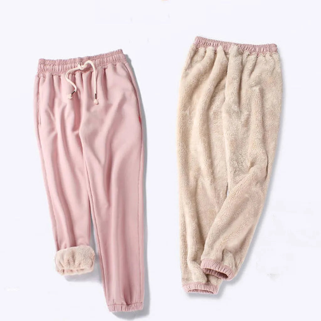 Women’s Winter Warm Leggings – Thick Fleece Plus Size Long Pants | Fashion Casual Solid Color Trousers