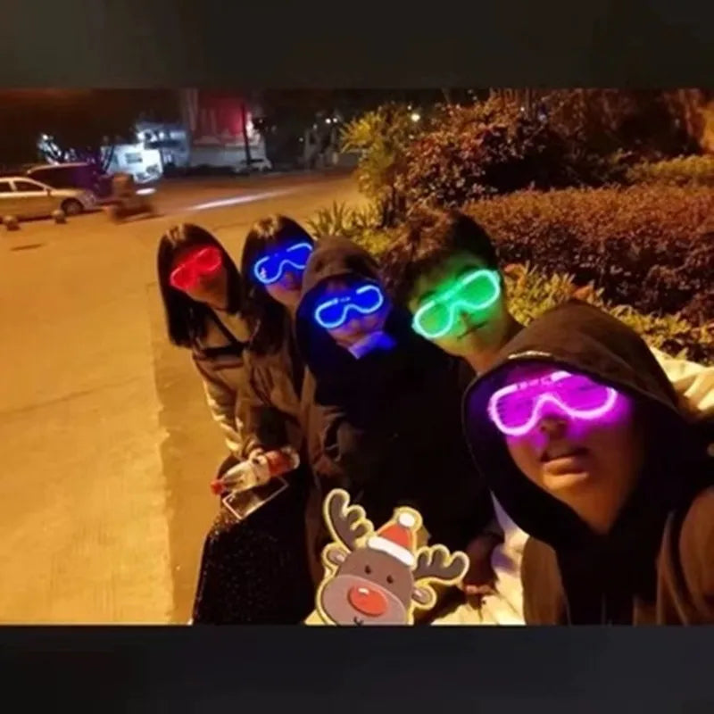 Flash Glasses – Party & Carnival Novelty Shutter Shades | Glow in the Dark Neon Flashing Glasses for Birthday & Mardi Gras