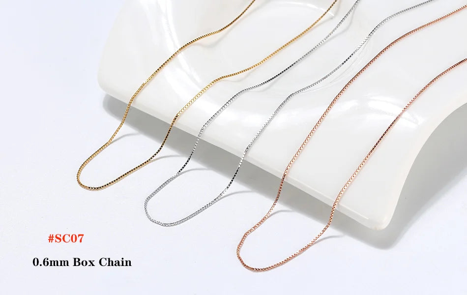 Rinntin 925 Sterling Silver Italian Handmade Chopin Chain Necklace | Simple 1.2mm Women’s Fashion Jewelry SC53