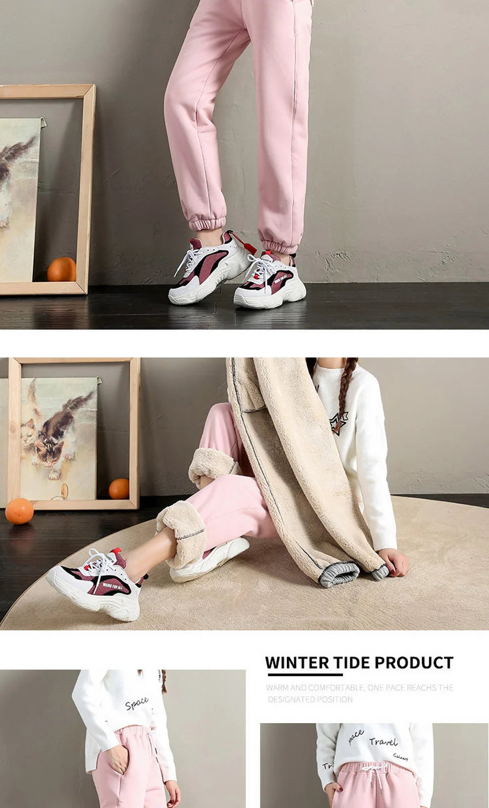 Women’s Winter Warm Leggings – Thick Fleece Plus Size Long Pants | Fashion Casual Solid Color Trousers