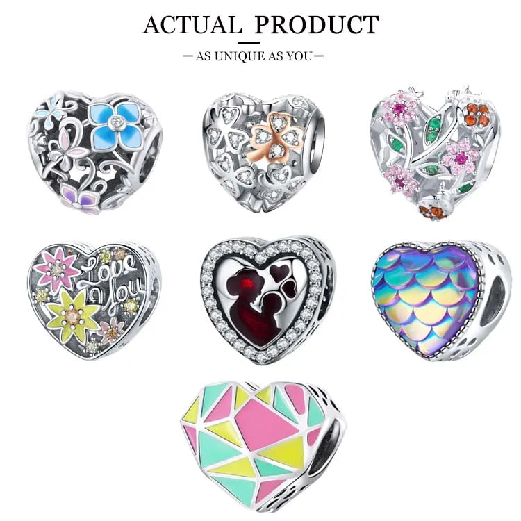 WOSTU 925 Sterling Silver Mixed Charms | Pet, Camera, Bee, Coffee & Ladybug Beads – Fit Original Pandora DIY Bracelet Jewelry