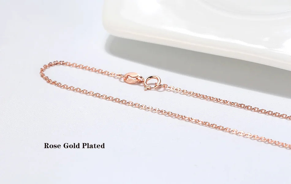 Rinntin 925 Sterling Silver Italian Handmade Chopin Chain Necklace | Simple 1.2mm Women’s Fashion Jewelry SC53