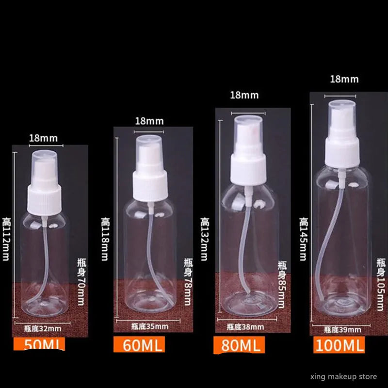 50PCS Travel Perfume Bottles – 5ML/10ML/20ML/50ML Portable Spray Atomizer | Empty Sample Containers for Alcohol Perfume