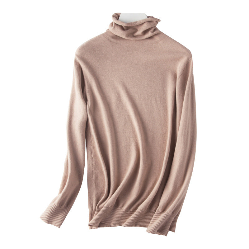 2025 Women’s Autumn Winter Turtleneck Sweater – Slim Fit Korean Knit Tops | Stretch Basic Pullovers