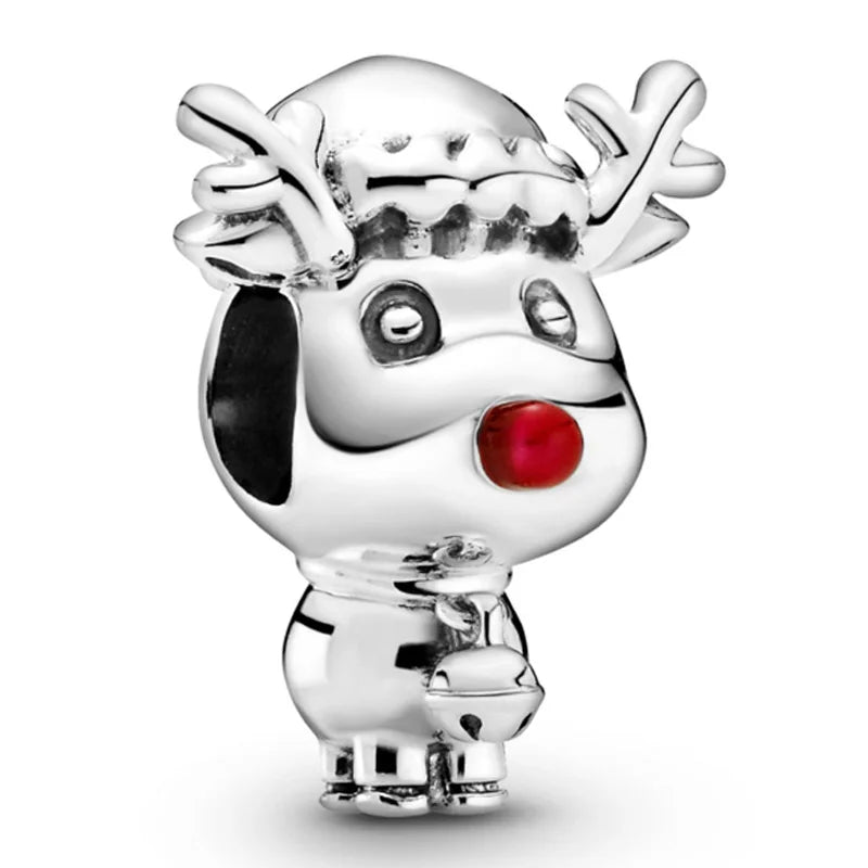 Sparkling Stars Sweet Home Goddaughter Reindeer Charm 925 Sterling Silver Bead – Fits Pandora Bracelet