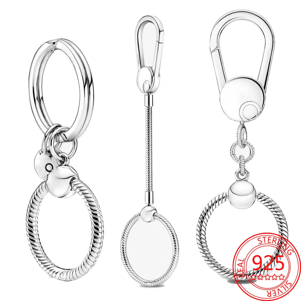 Luxury 925 Sterling Silver Sweet Home Bag Charm – Fits Pandora Key Ring, Necklace & Keychain DIY Jewelry Gift