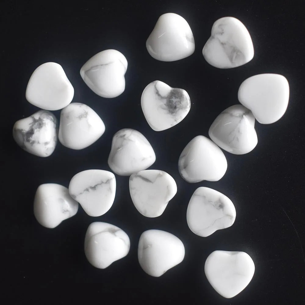 Assorted Natural Stone Heart Cabochons 10mm – 50pcs Wholesale Lot for Jewelry Making High Quality Gemstone Beads