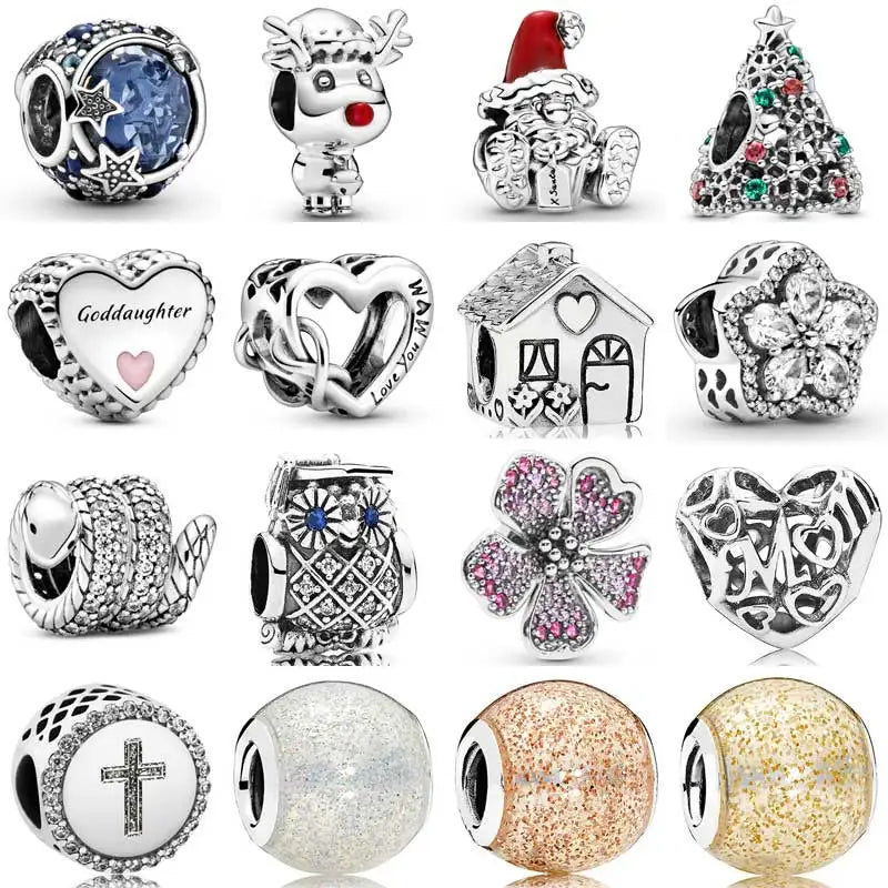 Sparkling Stars Sweet Home Goddaughter Reindeer Charm 925 Sterling Silver Bead – Fits Pandora Bracelet