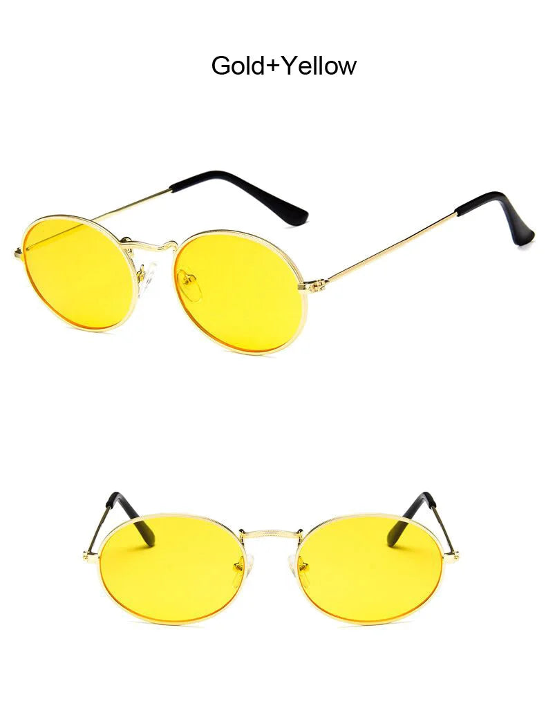 Small Oval Mirror Sunglasses for Women – Pink Luxury Brand Designer Eyewear Shades | Alloy Black Sun Glasses Female UV400