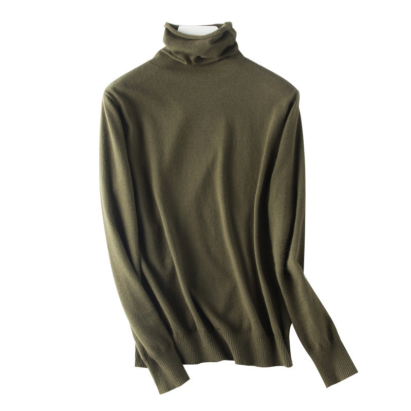 2025 Women’s Autumn Winter Turtleneck Sweater – Slim Fit Korean Knit Tops | Stretch Basic Pullovers