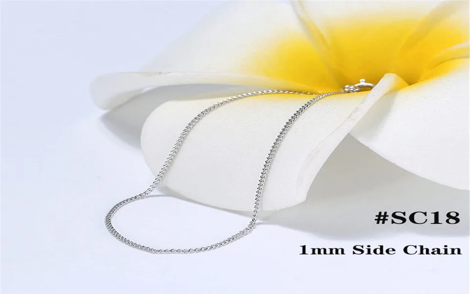 Rinntin 925 Sterling Silver Italian Handmade Chopin Chain Necklace | Simple 1.2mm Women’s Fashion Jewelry SC53