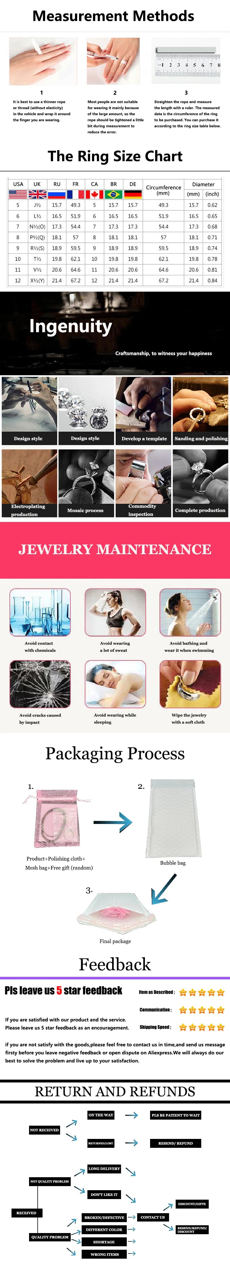 Classic 925 Sterling Silver Ring with Zircon Gemstone | Women’s Wedding, Party & Promise Jewelry