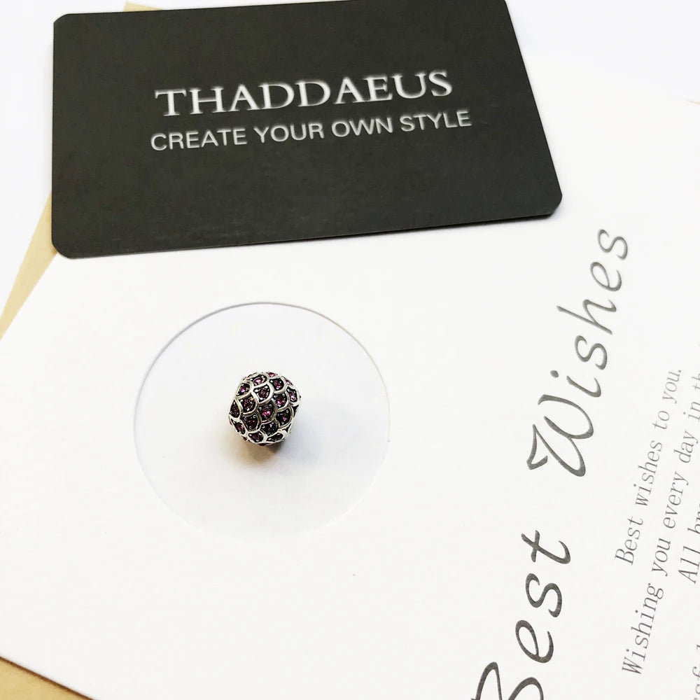 925 Sterling Silver Red Fish Bead Charm – Jewelry Accessory for Women