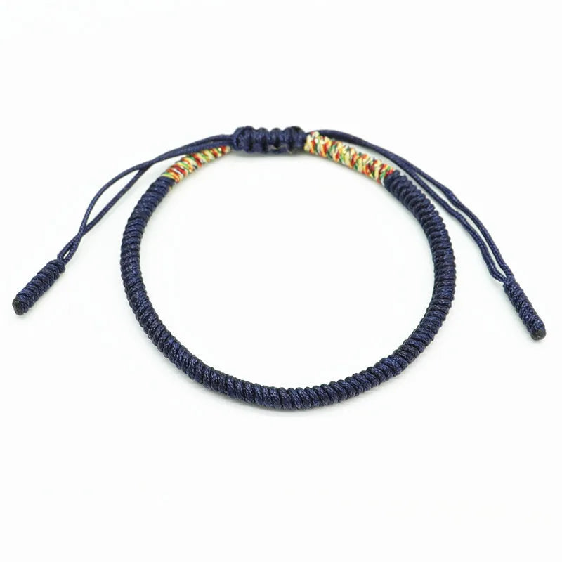Multicolor Tibetan Knot Rope Bracelet | Handmade Lucky Charm Friendship Bracelet for Women & Men