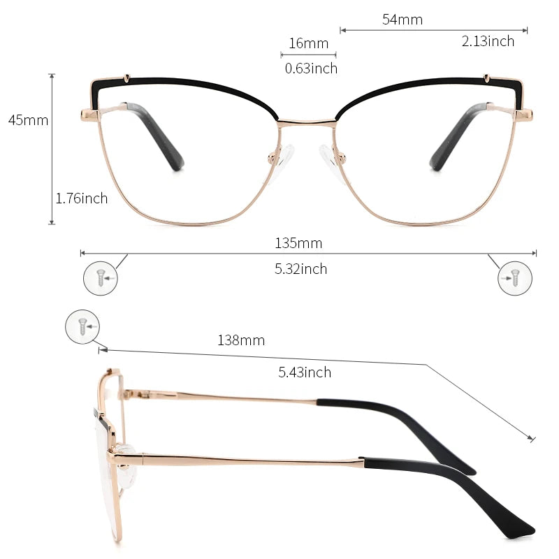 KANSEPT Cat Eye Optical Glasses – Vintage Women Prescription Eyewear MG3574