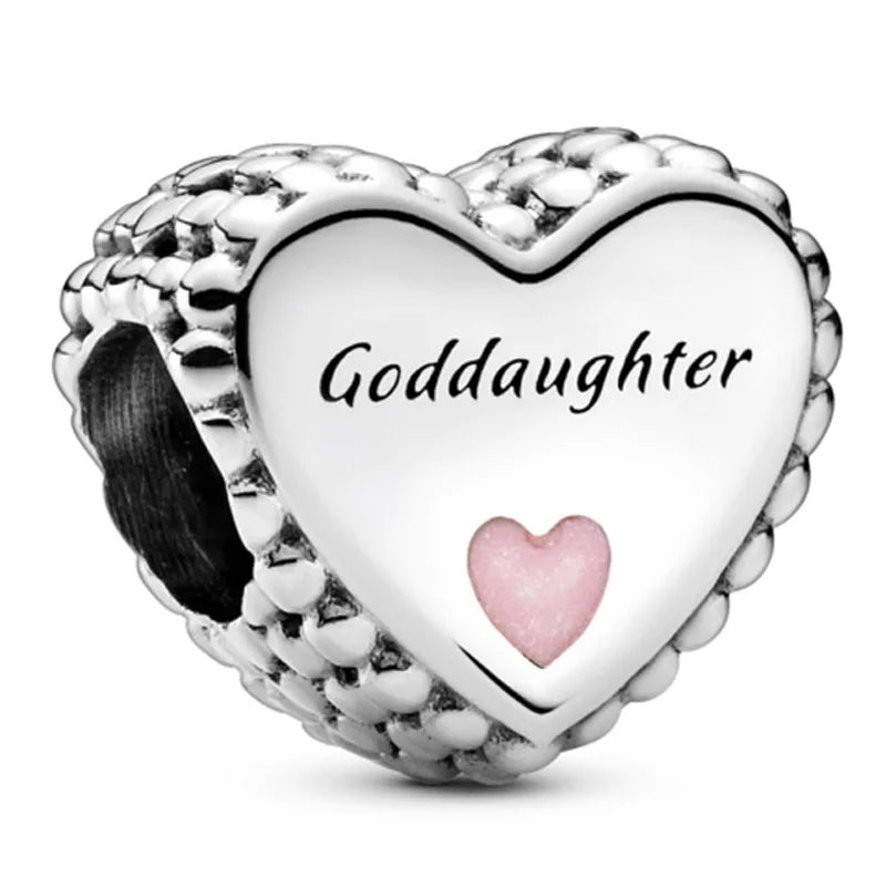 Sparkling Stars Sweet Home Goddaughter Reindeer Charm 925 Sterling Silver Bead – Fits Pandora Bracelet