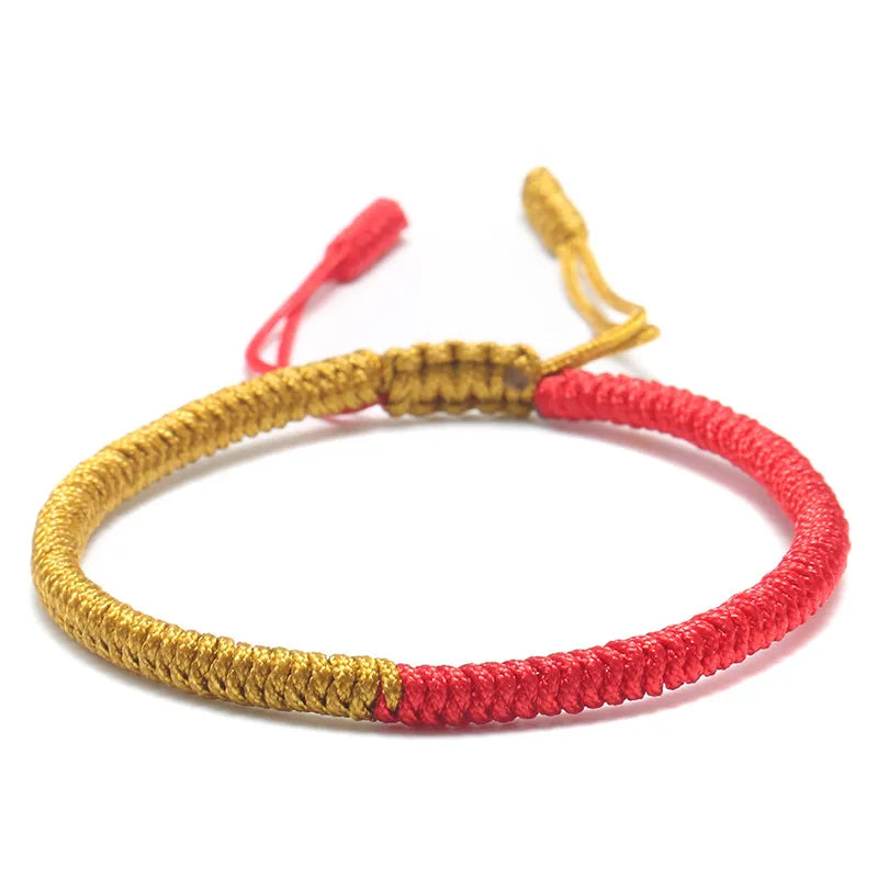 Multicolor Tibetan Knot Rope Bracelet | Handmade Lucky Charm Friendship Bracelet for Women & Men