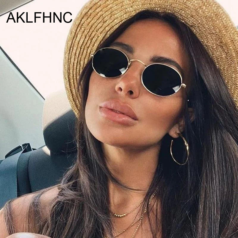 Small Oval Mirror Sunglasses for Women – Pink Luxury Brand Designer Eyewear Shades | Alloy Black Sun Glasses Female UV400
