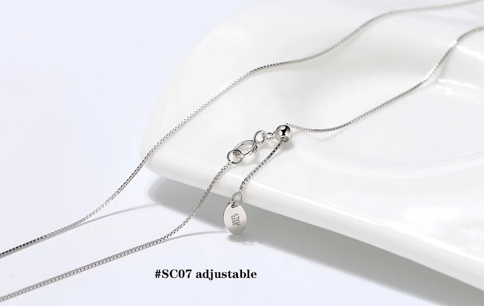 Rinntin 925 Sterling Silver Italian Handmade Chopin Chain Necklace | Simple 1.2mm Women’s Fashion Jewelry SC53