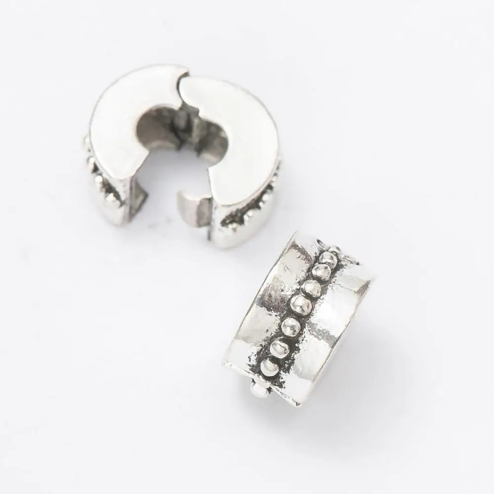 Silver Plated Positioning Plug Charms Beads | 5Pcs European DIY Beads Fit Pandora Bracelets & Bangles – Fashion Jewelry