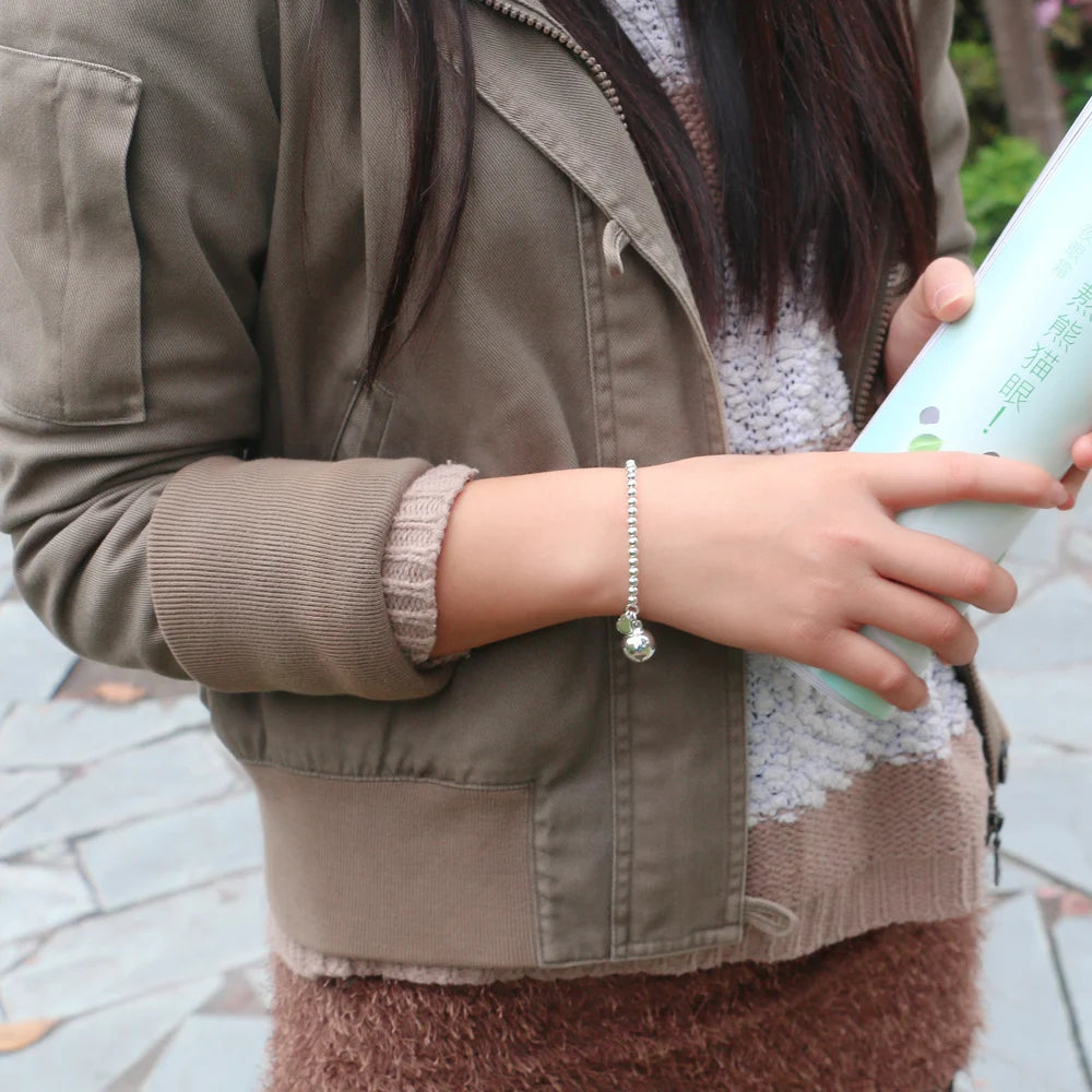 High Quality 925 Sterling Silver Ball Bead Bracelet | Heart Bangle Chain for Women & Girls | Fashion Jewelry 15cm–20cm