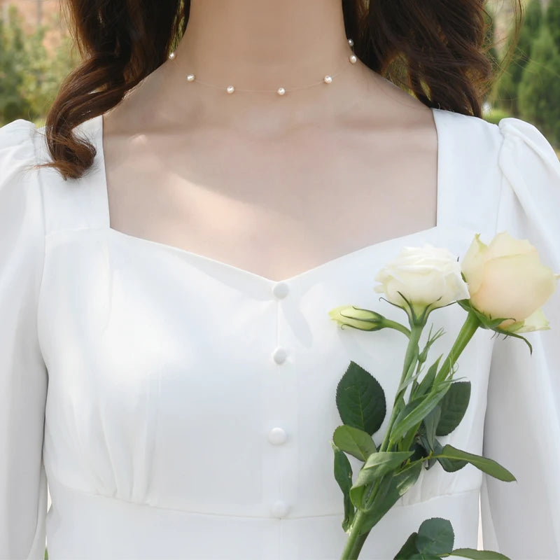 ASHIQI Natural Freshwater Pearl Necklace – 925 Sterling Silver Fashion Jewelry for Girls & Women