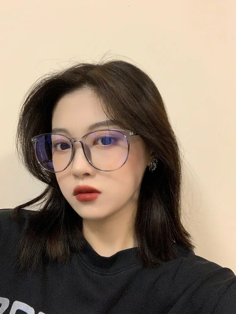Transparent Computer Glasses Frame – Unisex Anti Blue Light Round Eyewear | Optical Spectacle Eyeglasses for Men & Women