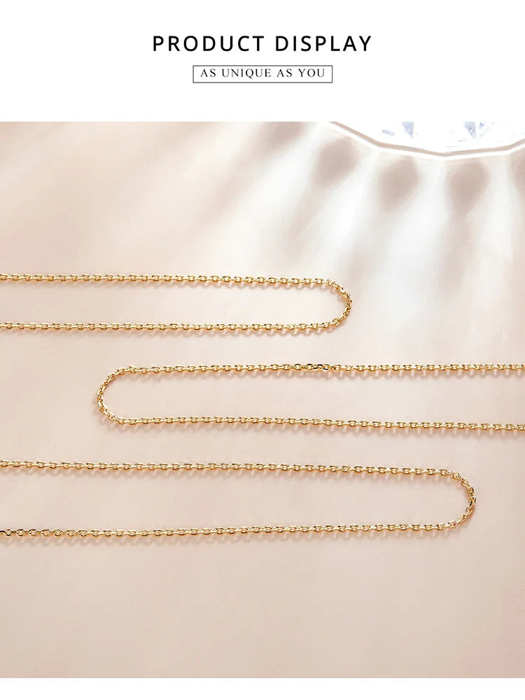 BAMOER Classic 925 Sterling Silver O-Chain Necklace – Adjustable Box Chain for Women