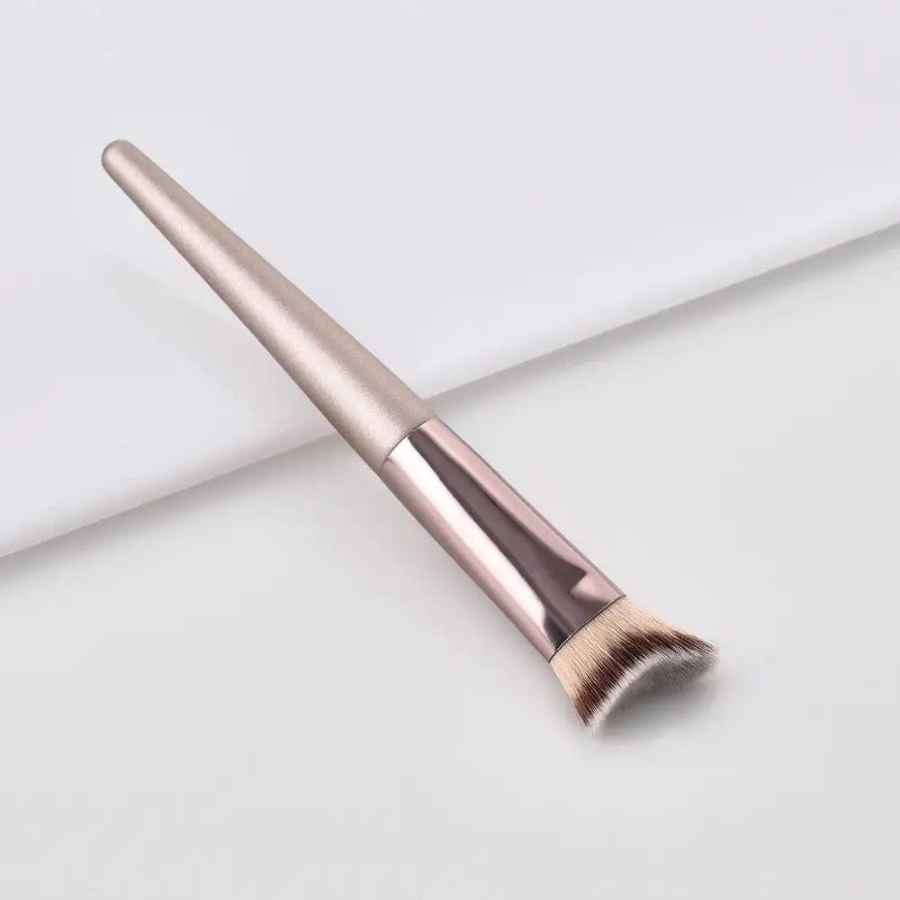 Luxury Champagne Makeup Brushes Set For Foundation PowdLuxury Champagne Makeup Brush Set – Foundation, Powder, Blush, Eyeshadow & Concealer Cosmetic Beauty Toolser Blush Eyeshadow Concealer Make Up Brush Cosmetics Beauty Tools