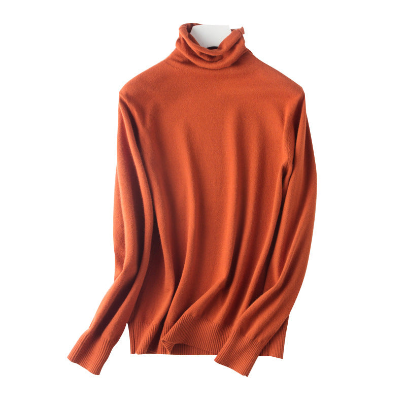 2025 Women’s Autumn Winter Turtleneck Sweater – Slim Fit Korean Knit Tops | Stretch Basic Pullovers