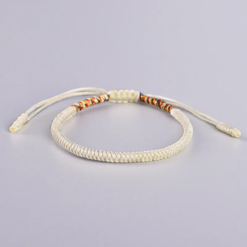 Multicolor Tibetan Knot Rope Bracelet | Handmade Lucky Charm Friendship Bracelet for Women & Men