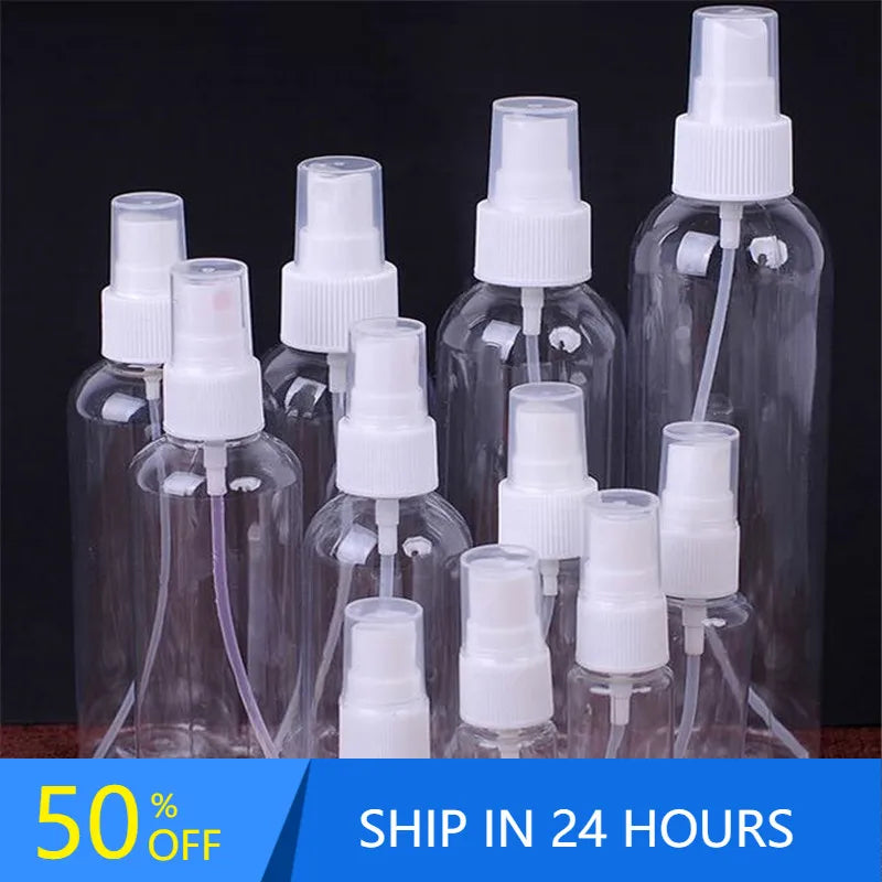 50PCS Travel Perfume Bottles – 5ML/10ML/20ML/50ML Portable Spray Atomizer | Empty Sample Containers for Alcohol Perfume