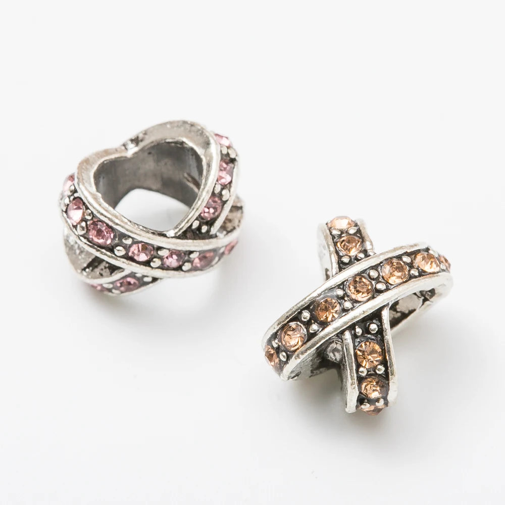 5Pcs Silver Plated Charms Beads | European DIY Beads Fit Pandora Bracelets & Bangles – Fashion Jewelry JS1022