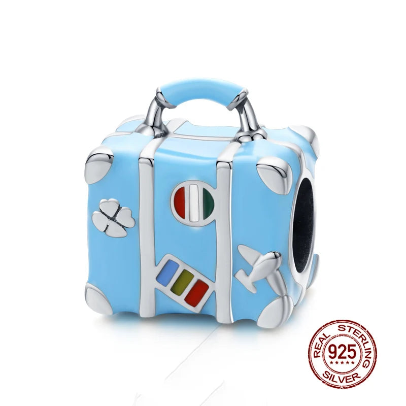 WOSTU 925 Sterling Silver Mixed Charms | Pet, Camera, Bee, Coffee & Ladybug Beads – Fit Original Pandora DIY Bracelet Jewelry